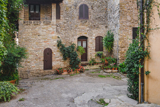 Exterior Of Stone Building In Old Town