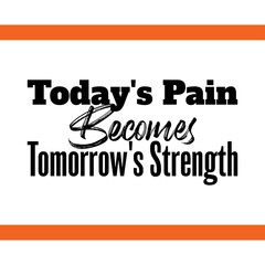 "Today's Pain Becomes Tomorrow's Strength". Inspirational and Motivational Quotes Vector. Suitable For All Needs Both Digital and Print, Example : Cutting Sticker, Poster, and Other.