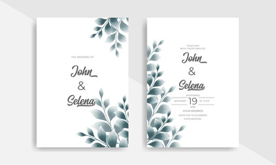 Watercolor Floral Wedding Invitation Card