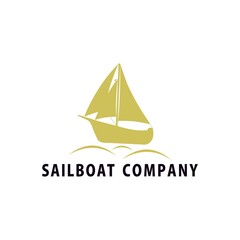 Saiboat logo, yacht Company logo vector illustration template design