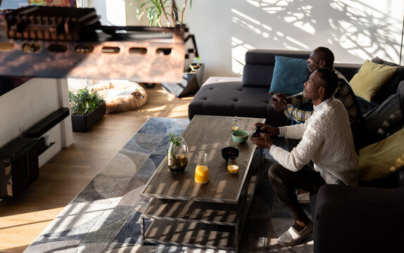 Video Gaming At Living Room