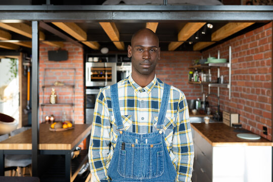 Stylish Black Man Portrait Indoors