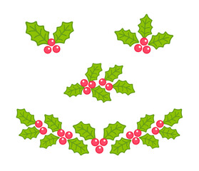 Christmas holly berry, Christmas decoration and ornament