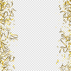 tinsel holiday Gold Foil serpentine ribbon star