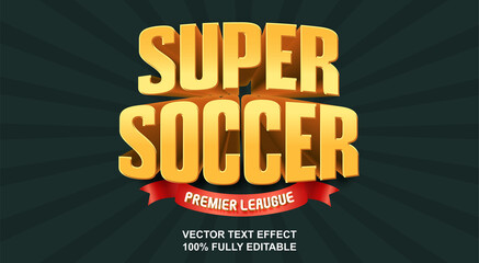supper soccer vector text effect