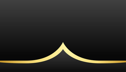 Black gold background. Modern luxury black and gold frame abstract background with shiny lines. Suit for business and corporate