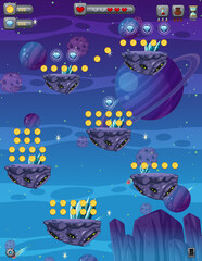 Obraz premium A Game Template Galaxy Space Scene