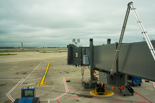 Empty airport gate