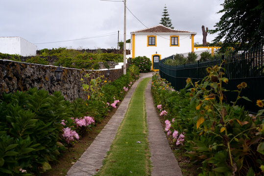 Portugal, Azores, Terceira Island typical colonial home