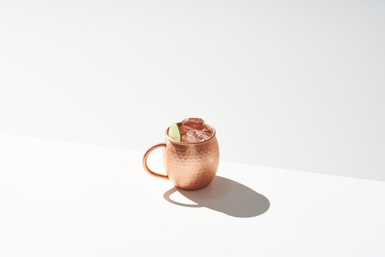 Moscow mule cocktail in mug