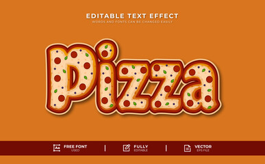 Pizza Editable Text Effect