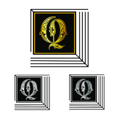 letter Q logo. minimal design concept, font logo design.