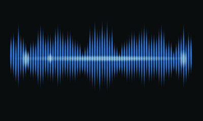 Blue Sound Wave Music Equalizer. Abstract technology background