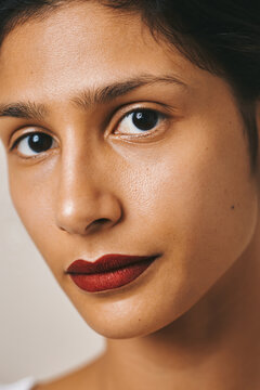 Beautiful woman looking at the camera