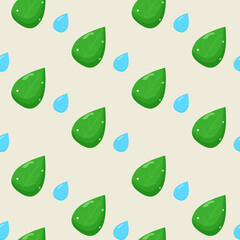 Exotic leaves, rainforest. Seamless, hand painted, watercolor pattern. Vector background.