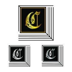 letter C logo. minimal design concept, font logo design.