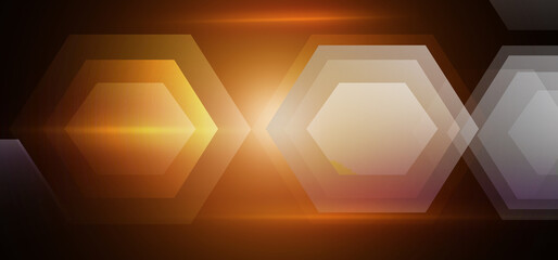 Abstract Technology hexagon design background. Digital futuristic