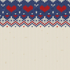Knitted blue and white christmas sweater texture. Ugly sweater party.