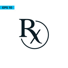 rx medical vector icon flat design