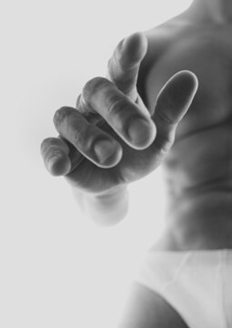 Emotional Man's Hand