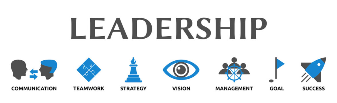 Illustration zum Thema: "Leadership". Isoliert freigestellt auf wei&szlig;em Hintergrund.