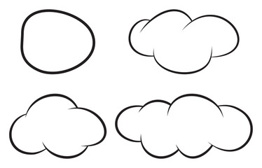 Cartoon Various Animals Dung Set outline