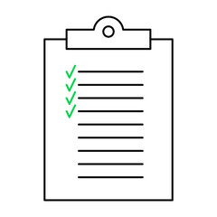 Survey Checklist Icon. Survey checklist flat
