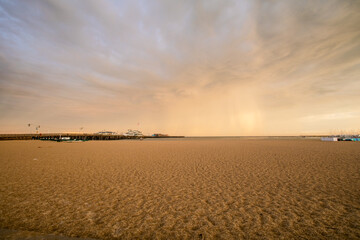 Stormy sky in coastal scenery