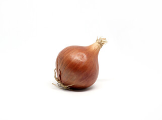 One bulb onion isolated on white background