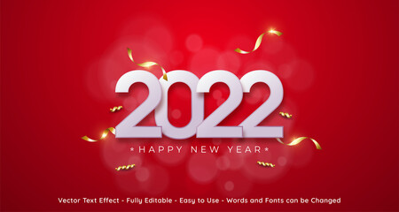 Happy New Year 2022 greeting card modern design