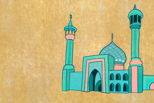 Islamic Mosque Digital Illustration