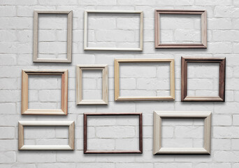 frames on white wall