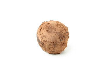 Sweet truffle isolated on white background, close up