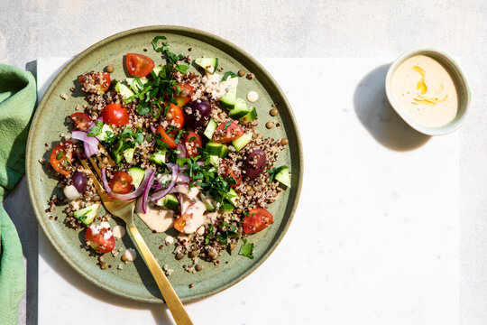 Vegetarian quinoa lentil salad