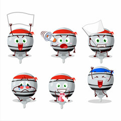 Mascot design style of white lolipop wrapped character as an attractive supporter