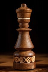 Chess king on a black background. A puzzle game with tricky combinations that requires planning and thinking.