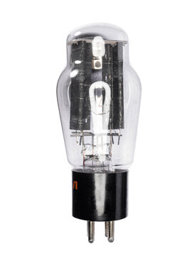 vitage transmission vacuum tube isolated on the white background