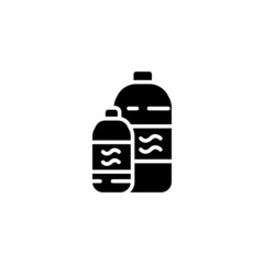 mineral water icon designed in solid black style and glyph style in food and drink icon category