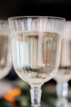 Glass of sparkling wine  to celebration
