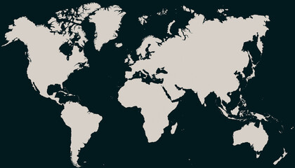 World map. Color vector modern. Silhouette map	