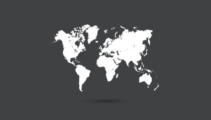 Fototapeta na wymiar World map. Color vector modern. Silhouette map 
