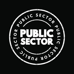 Fototapeta premium Public Sector text stamp, concept background