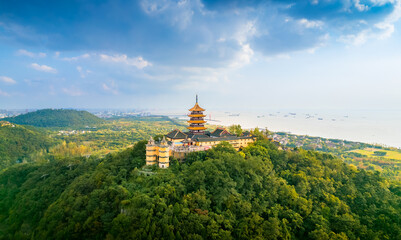 Fototapeta na wymiar Langshan Scenic Spot, Nantong City, Jiangsu Province