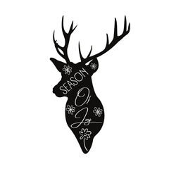 christmas reindeer ornaments vector