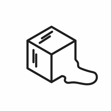 recommend clip art: Melting ice cube icon