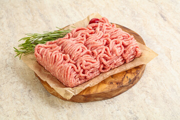 Raw beef minced meat for cooking