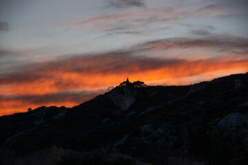 sunset in the mountains