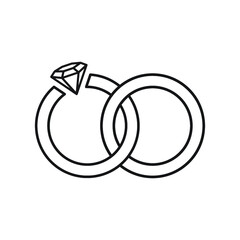 Diamond ring icon
