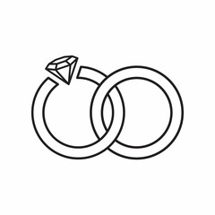 Diamond ring icon