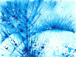 Winter blue background new year christmas holidays snow snowdrifts slides snowflakes